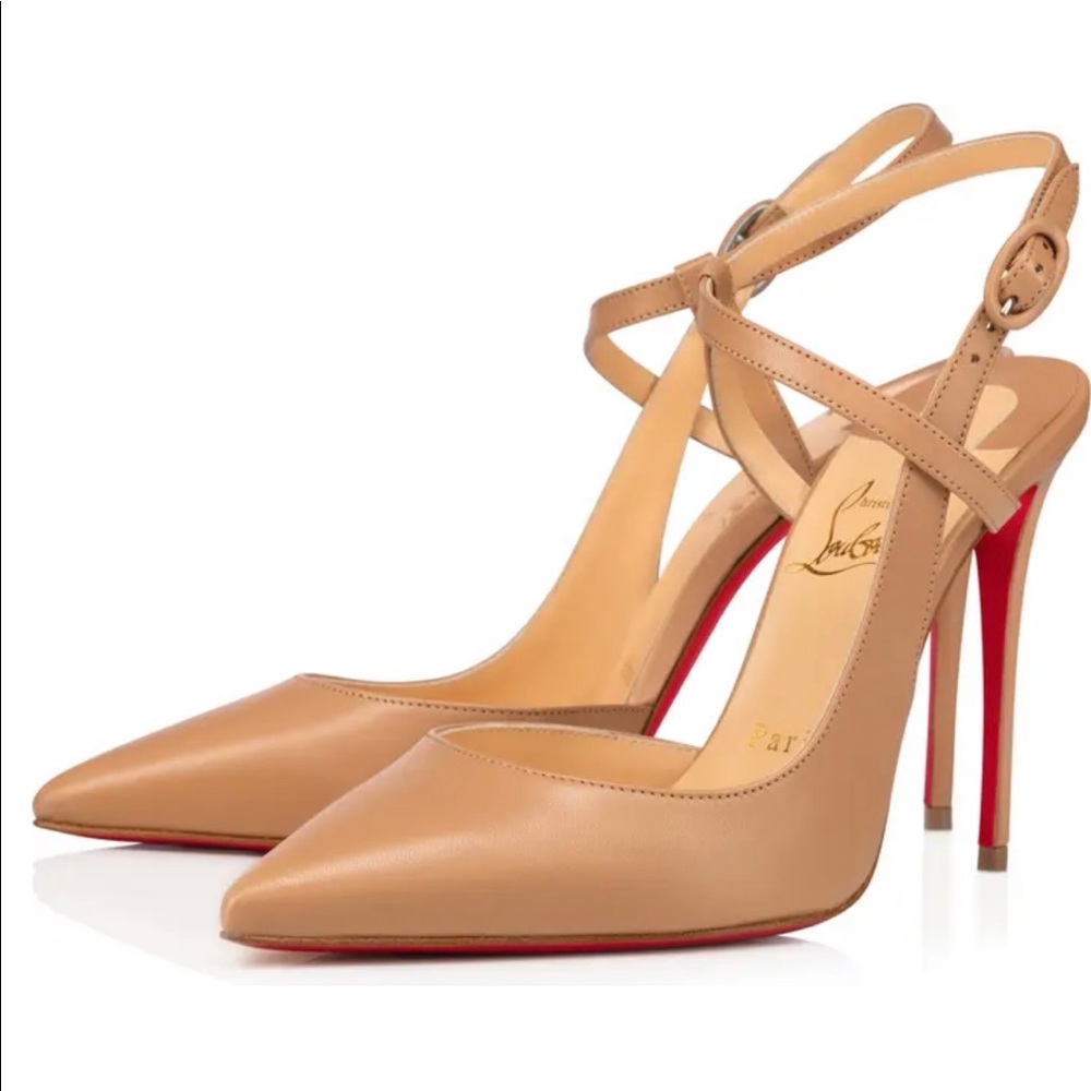 Christian Louboutin Jenlove Ankle Strap Pointed Toe Pump